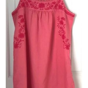Lucky Brand sundress tunic embroidered large